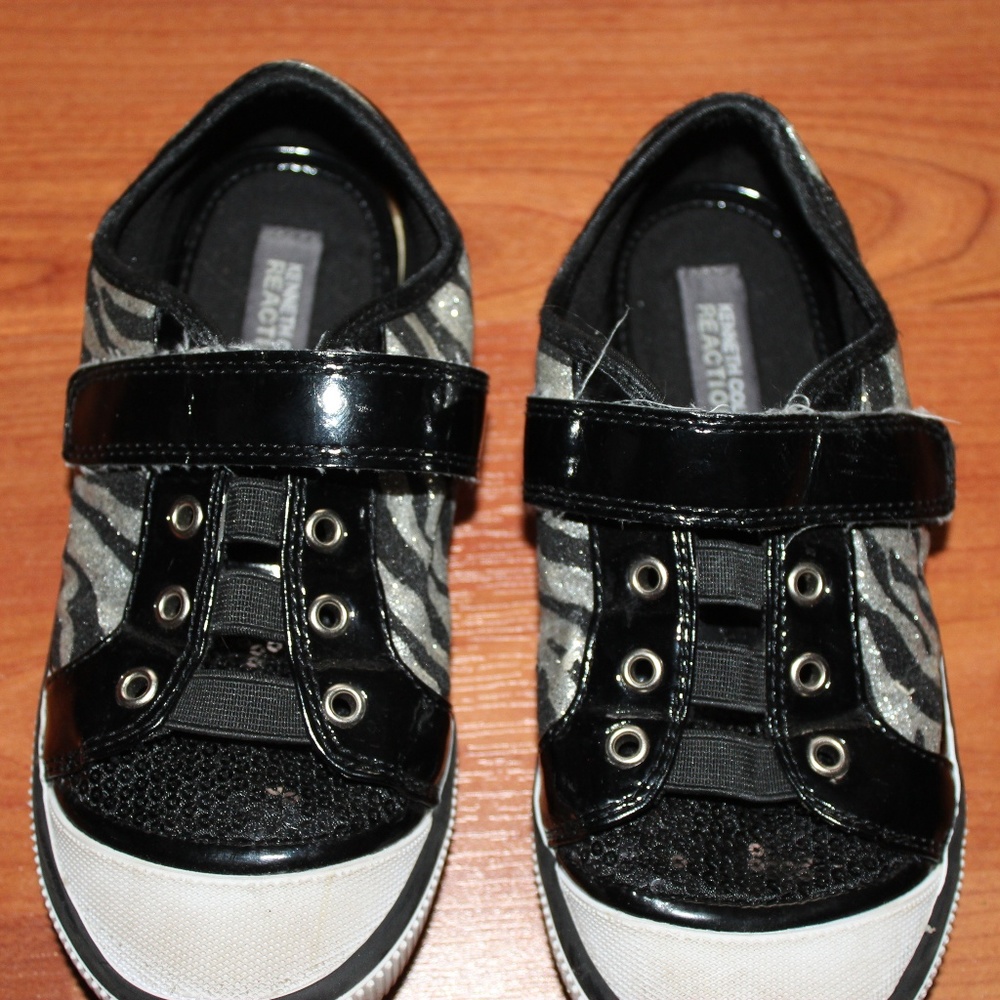 Kenneth Cole Girls Sneakers Glitter Sequins Shoes - Picture 5 of 8